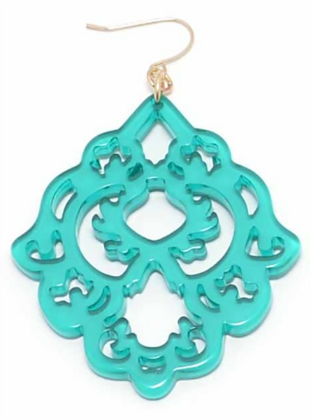 earrings - Scroll Resin Earrings - Girl Intuitive - Zenzii -