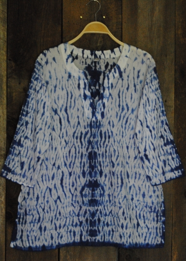 Tunic - Shibori Dyed Tunic Navy - Girl Intuitive - Nusantara -