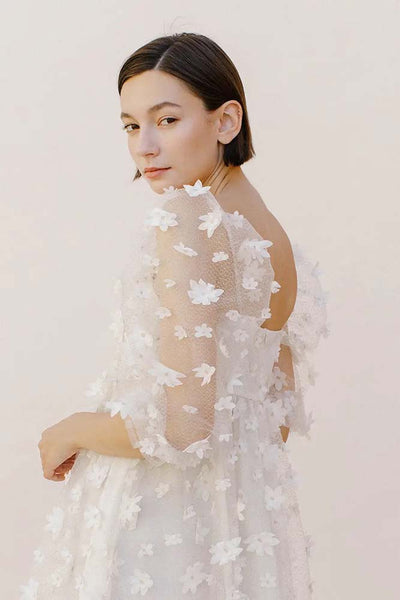 Dresses - Storia 3-D Daisy Tulle Baby Doll Mini Dress - Girl Intuitive - Storia -