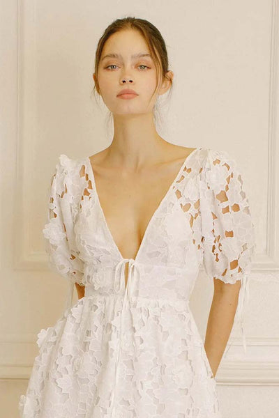 Dresses - Storia Floral Eyelet Mini Dress - Girl Intuitive - Storia -