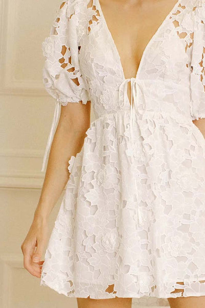 Dresses - Storia Floral Eyelet Mini Dress - Girl Intuitive - Storia -