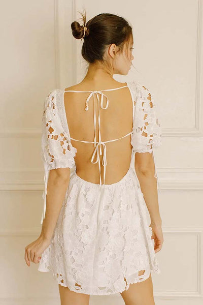 Dresses - Storia Floral Eyelet Mini Dress - Girl Intuitive - Storia -