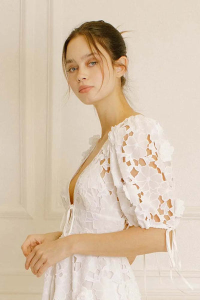 Dresses - Storia Floral Eyelet Mini Dress - Girl Intuitive - Storia -