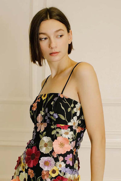 Dresses - Storia Multi Floral Collaged Mini Dress - Girl Intuitive - Storia -