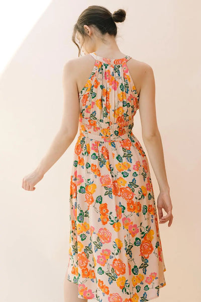 Storia Warm Floral Midi Dress Storia Warm Floral Midi Dress