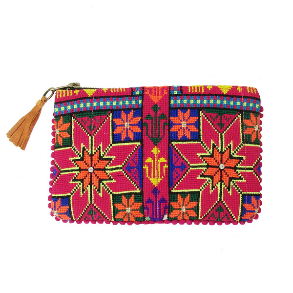 Bags - Suzani Suede Pouch - Girl Intuitive - WorldFinds -