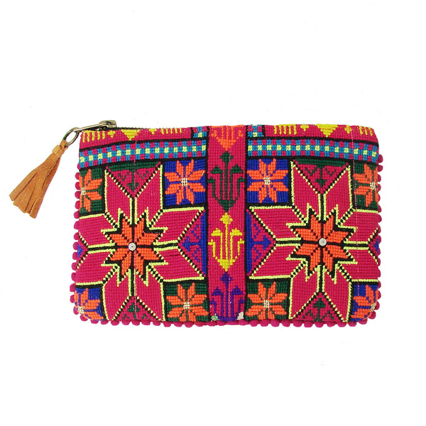 Bags - Suzani Suede Pouch - Girl Intuitive - WorldFinds -