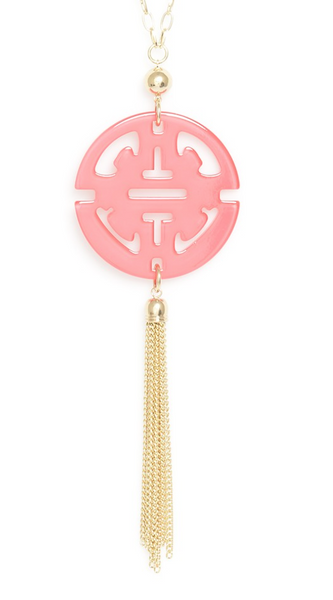 Necklace - Travel Tassel Long Necklace - Girl Intuitive - Zenzii - Pink