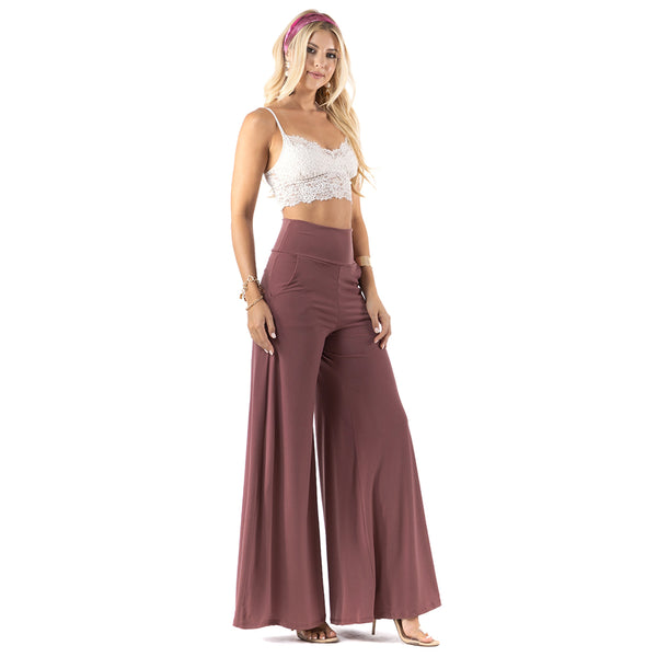 Pants - Urban X Solid Color Highwaisted Palazzo Pants - Girl Intuitive - Urban X -