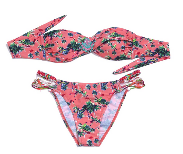 Swimwear - Amenapih Palmeez Pink Bikini - Girl Intuitive - Amenapih -