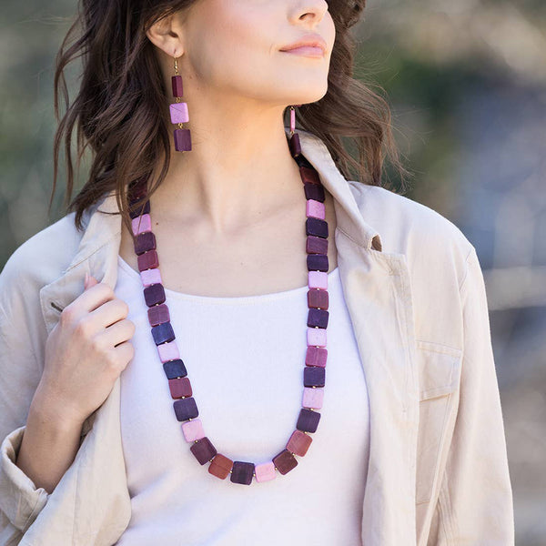 Necklace - Anju Omala Primrose and Plum Collection Necklace - Girl Intuitive - Anju Jewelry -