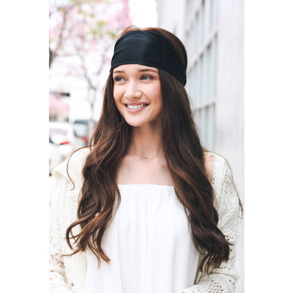 Hair - Soft Batiste Elastic Wide Headband - Girl Intuitive - Leto -