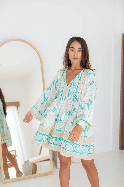 Bohemian Calista Dress in Mint L/XL / Mint Bohemian Calista Dress in Mint L/XL / Mint