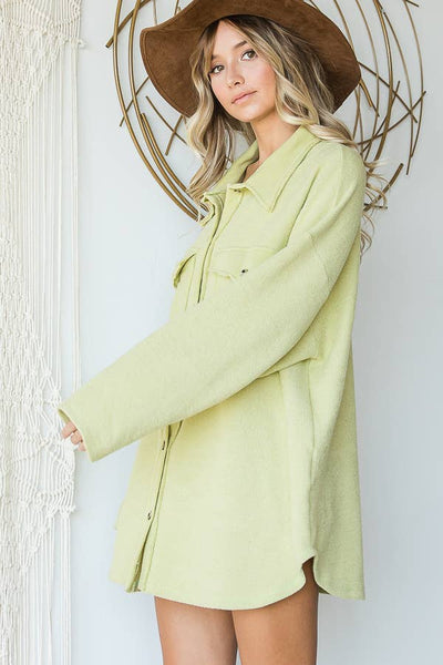 Shirts - Bucketlist Oversized Shirt Top with Big Chest Pockets - Girl Intuitive - Bucketlist -