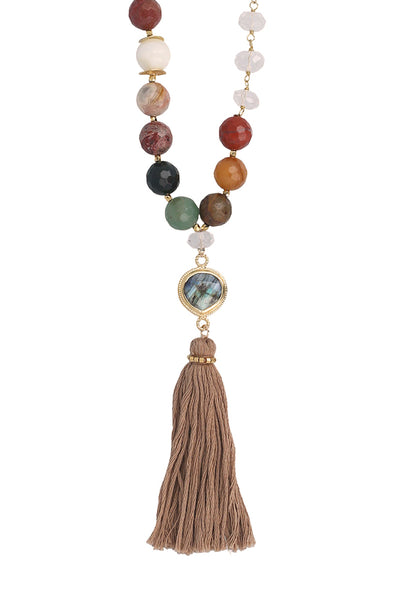 Necklace - Chan Luu Multi Tassel Long Necklace - Girl Intuitive - Chan Luu -