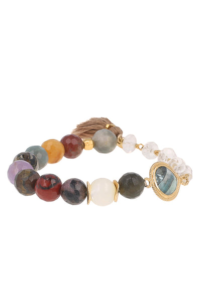 bracelet - Chan Luu Multi Tassel Stretch Bracelet - Girl Intuitive - Chan Luu -