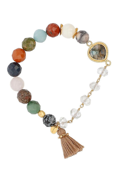bracelet - Chan Luu Multi Tassel Stretch Bracelet - Girl Intuitive - Chan Luu -