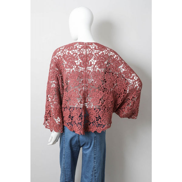 Kimono - Crochet Floral Petal Kimono Wrap - Girl Intuitive - Leto -