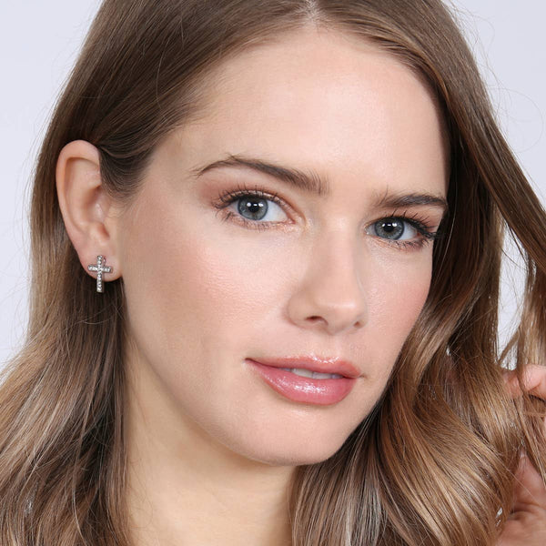 earrings - Cross Stud Earrings - Girl Intuitive - MYS Wholesale Inc -