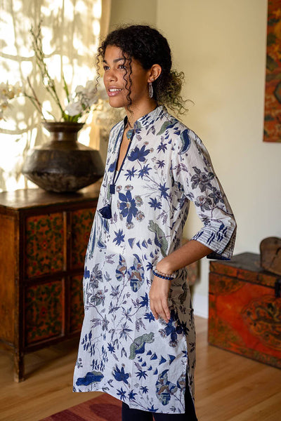 Dolma Floral Cotton Tunic Dress Girl Intuitive Dolma Floral Cotton Tunic Dress Girl Intuitive