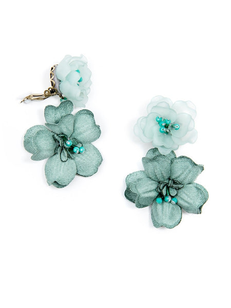 earrings - Realistic Floral Drop Earrings - Girl Intuitive - Zenzii -