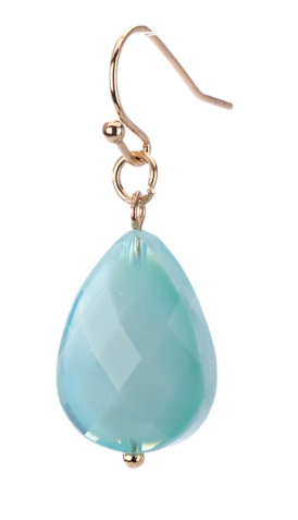 earrings - Faceted Teardrop Earrings - Girl Intuitive - Island Imports - 2.5" / Blue
