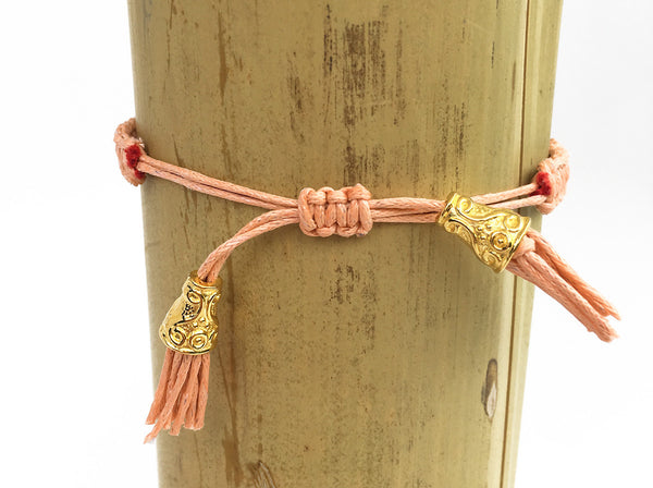 bracelet - Heather Friendship Bracelet in Peach and Red - Girl Intuitive - Rose Gonzales -
