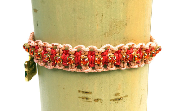 bracelet - Heather Friendship Bracelet in Peach and Red - Girl Intuitive - Rose Gonzales -