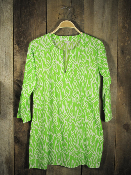 Tunic - Ikat Tunic in Lime - Girl Intuitive - Nusantara -