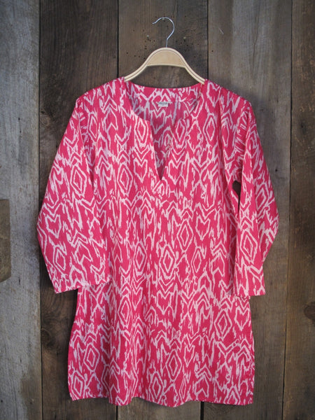 Tunic - Ikat Tunic - Hot Pink - Girl Intuitive - Nusantara -