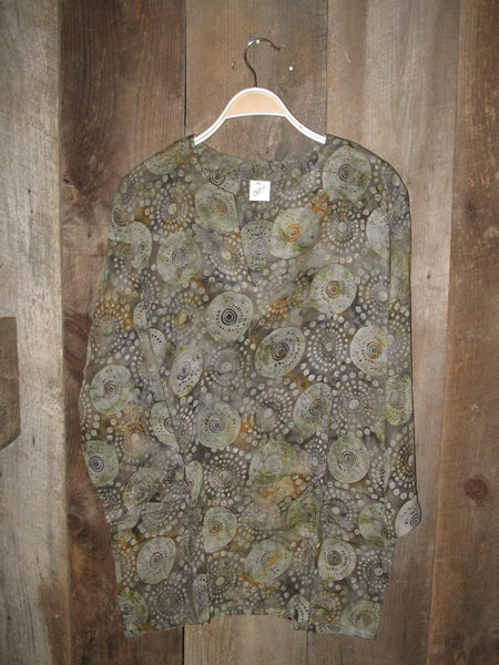 Tunic - Batik Tunic in Khaki - Girl Intuitive - Nusantara -