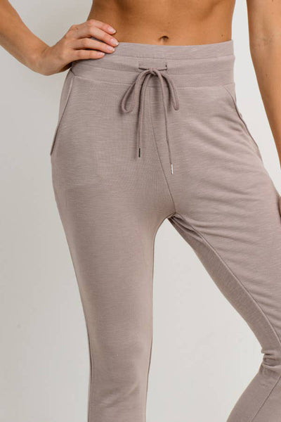 Pants - Mono B Highwaist Slim-Fit Cuffed Joggers - Girl Intuitive - Mono B -