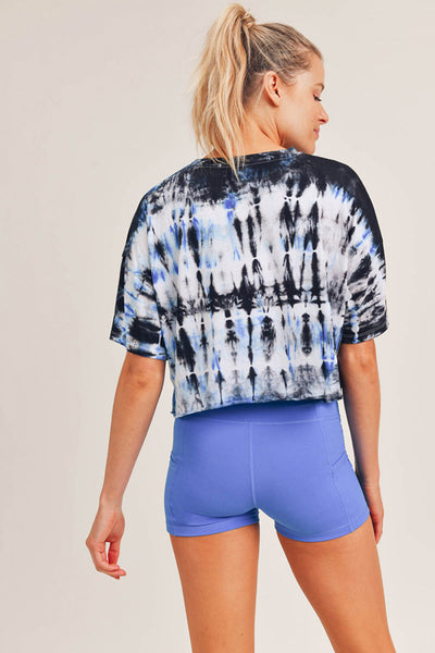 Top - Mono B Cropped Tiger Tie-Dye Boxy Tee - Girl Intuitive - Mono B -