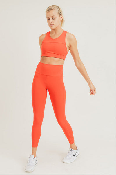 Sports Bra - Mono B Split Front Overlay Back Adjustable Sports Bra - Girl Intuitive - Mono B -