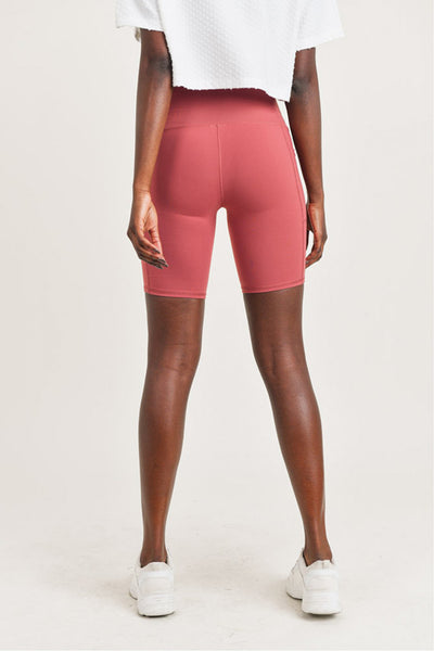 Leggings - Tapered Band Essential Biker Shorts - Girl Intuitive - Mono B -