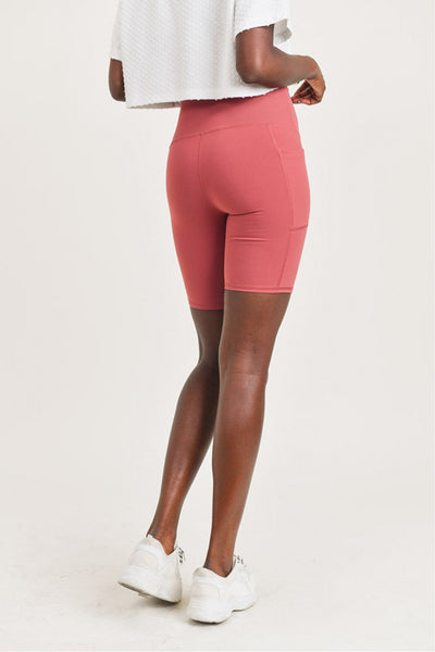 Leggings - Tapered Band Essential Biker Shorts - Girl Intuitive - Mono B -