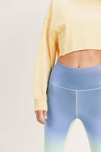 Sweatshirts - Mono B Cropped Jacquard Mineral Wash Pullover - Girl Intuitive - Mono B -