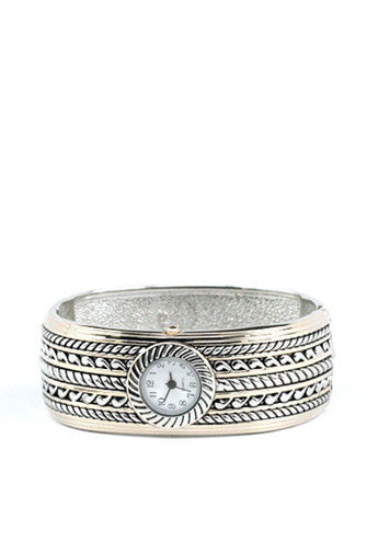 watches - Silver Metal Watch - Girl Intuitive - Vintage -