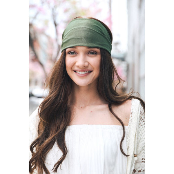 Hair - Soft Batiste Elastic Wide Headband - Girl Intuitive - Leto -