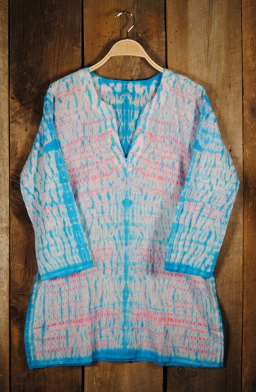 Tunic - Shibori Dyed Tunic - Blue - Girl Intuitive - Nusantara -