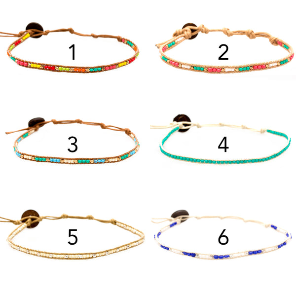 Lotus and Luna Seed Bead Anklets – Girl Intuitive