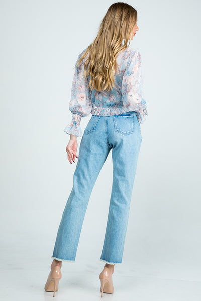 Jeans - Special A Distressed High Rise Mom Jeans - Girl Intuitive - Special A -