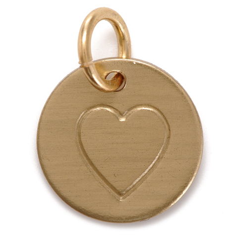 Charm - Stamped Heart Charm - Girl Intuitive - Jillery -