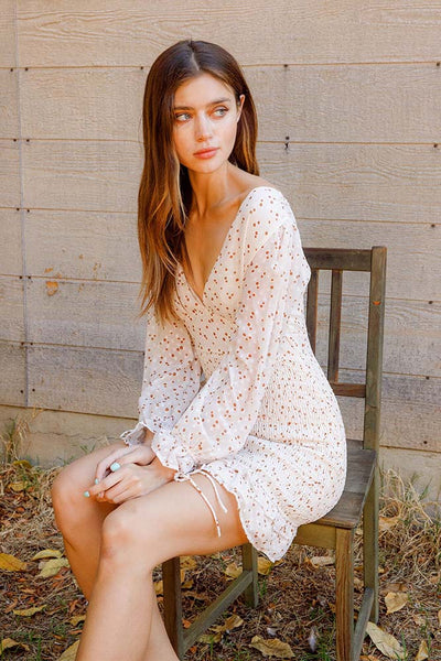 cream swiss dot dress Swiss Dot Mesh Midi Dress