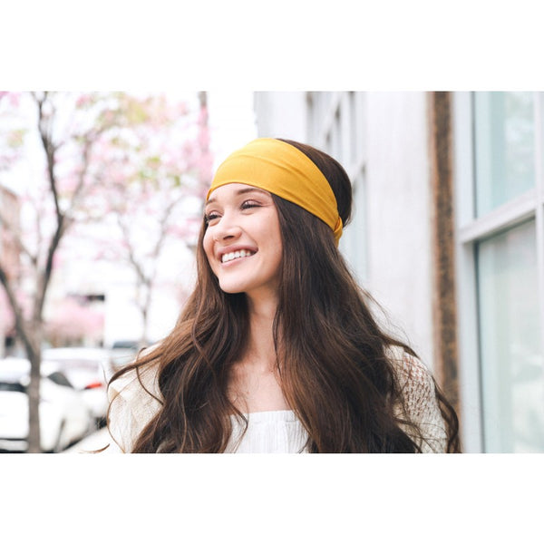 Hair - Soft Batiste Elastic Wide Headband - Girl Intuitive - Leto -