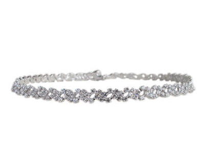 Necklace - Swarovski Crystal Choker - Girl Intuitive - Pin & Tube - Silver