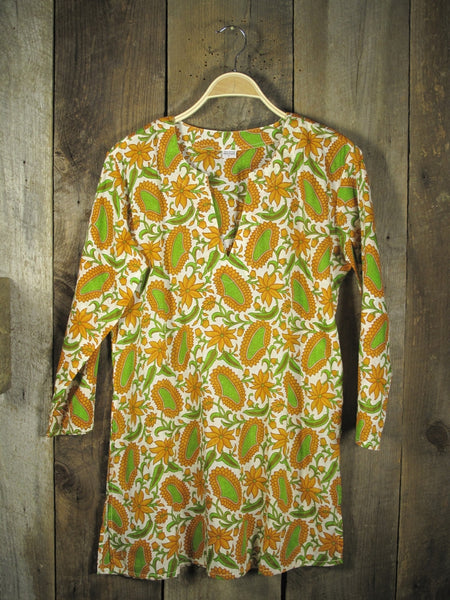 Tunic - Cotton Tunic Top Bright Green - Girl Intuitive - Nusantara -