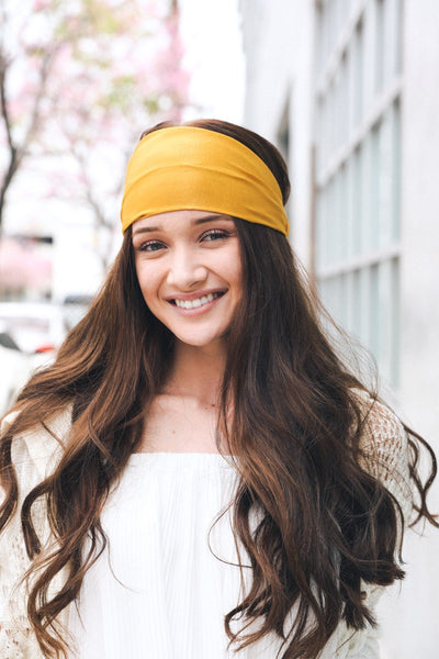 Hair - Soft Batiste Elastic Wide Headband - Girl Intuitive - Leto -