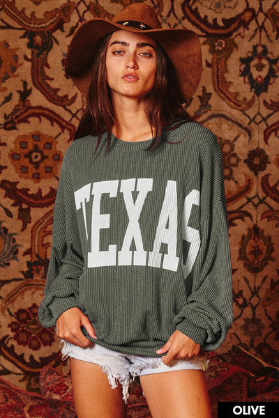 Bucketlist Texas Comfy Graphic Sweatshirt