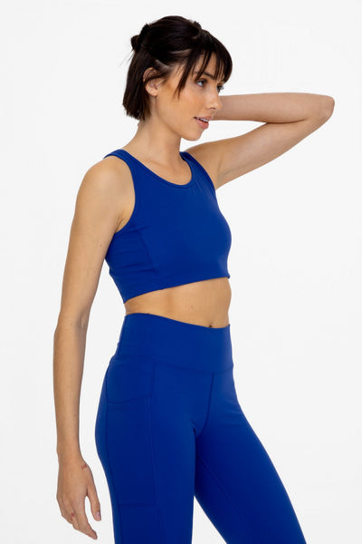 Mono B Lycra-Blend Cut-Out Back Essential Sports Bra